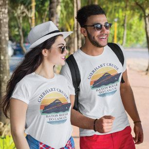 Retro Personalised Matching Family Cruise Trip T-Shirt