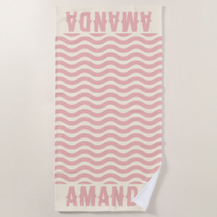 Retro Personalised matching summer vacation Beach Towel