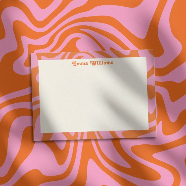 Retro Personalised Name Modern Card (Creator Uploaded)