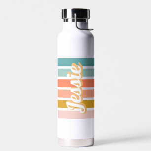 Retro Personalised Name Water Bottle