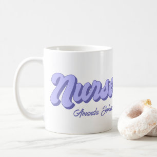 Retro Personalised Nurse Mug