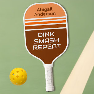 Retro Personalised Pickleball Paddle - Funny Quote