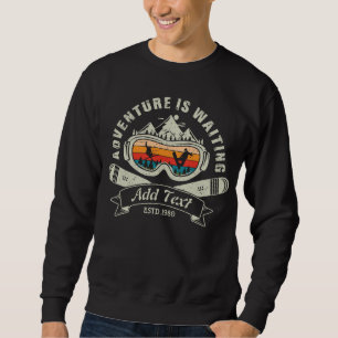 Retro Personalised Ski Adventure Sweatshirt