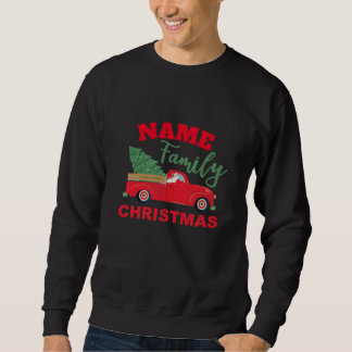 Retro personalized family Christmas shirt. Sweatshirt