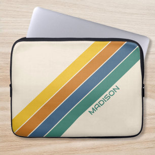 Retro Personalized Name Laptop Sleeve