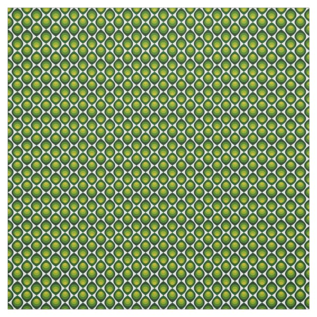 Retro petals design - Shade of green Fabric (Swatch)