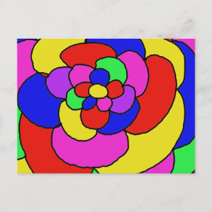 Retro petals postcard