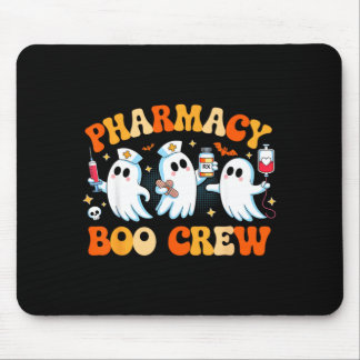 Retro Pharmacy Boo Crew Ghost Pharmacist Tech Mouse Pad