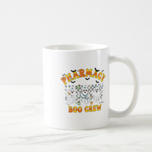 Retro Pharmacy Boo Crew Ghost Technician Halloween Coffee Mug