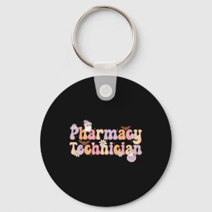 Retro Pharmacy Technician Halloween Spooky Pharmac Key Ring