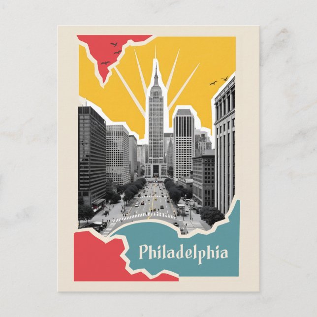 Retro Philadelphia Postcard (Front)
