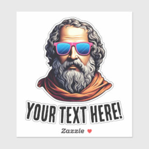 Retro Philosopher Bust - Custom Text