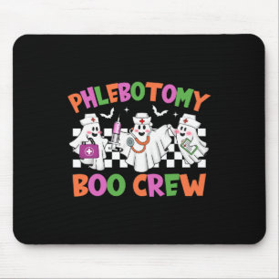 Retro Phlebotomy Boo Crew Phlebotomist Halloween C Mouse Pad