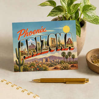 Retro Phoenix Arizona Postcard