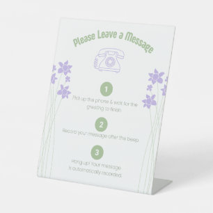 Retro Phone Booth Audio Guest Book Usage Sign