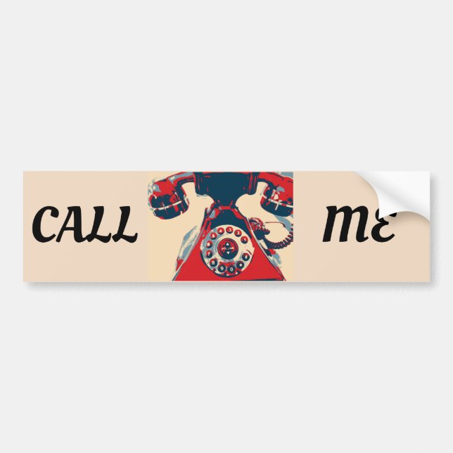 Retro Phone Bumper Sticker (Front)