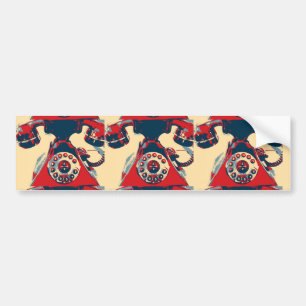 Retro Phone Bumper Sticker