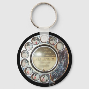 RETRO PHONE DIAL keychain