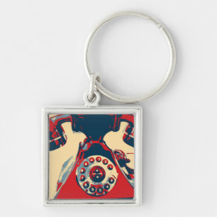 Retro Phone Key Ring