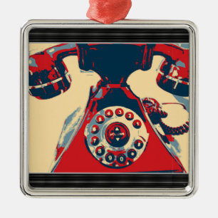 Retro Phone Metal Ornament