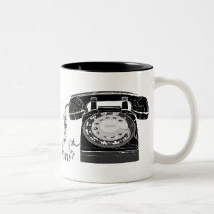 Retro Phone Two-Tone Coffee Mug