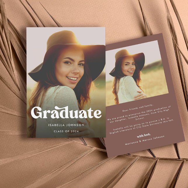 Retro Photo Graduation Announcement (Creator Uploaded)