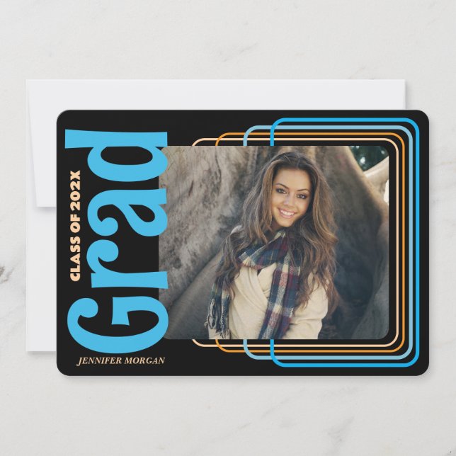 Retro Photo Graduation Invitation (Front)