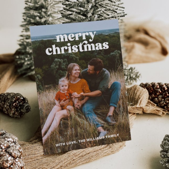 Retro Photo Merry Christmas Card (Creator Uploaded)