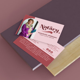 Retro Photo Notary Loan Signing Agent Business Card