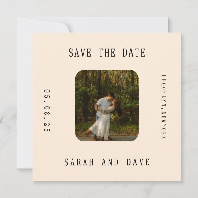 Retro Photo Save the Date (Front)