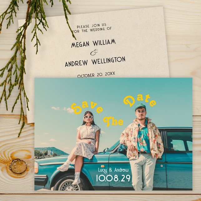 Retro photo wedding save the date (Creator Uploaded)