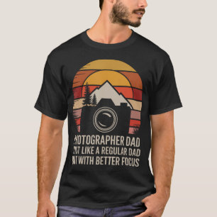 Retro Photographer Dad Camera Photography Humor Fo T-Shirt