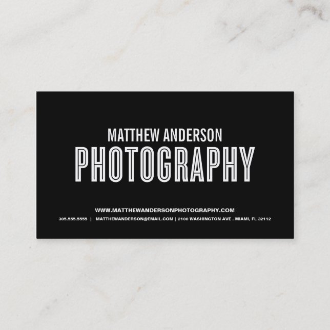 RETRO | PHOTOGRAPHY BUSINESS CARD (Front)