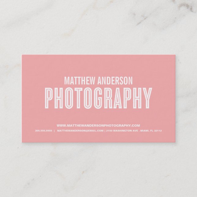 RETRO | PHOTOGRAPHY BUSINESS CARD (Front)