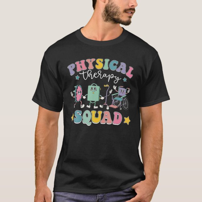Retro Physical Therapy Pt Squad Paediatrics Physic T-Shirt (Front)