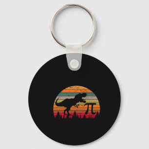 Retro Pi Day 3.14 Dinosaur Funny Pi Day Math Toddl Key Ring