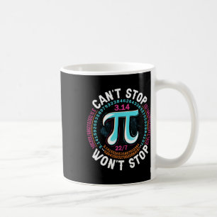 Retro Pi Day Mathematical Can't Stop Wont Stop Pi Coffee Mug