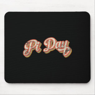 Retro Pi Day Text Gift Vintage Math Teacher Studen Mouse Pad