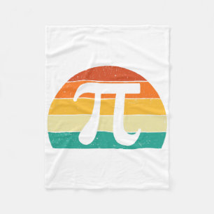 Retro Pi Symbol - Math Lover Science Pi Day  Fleece Blanket