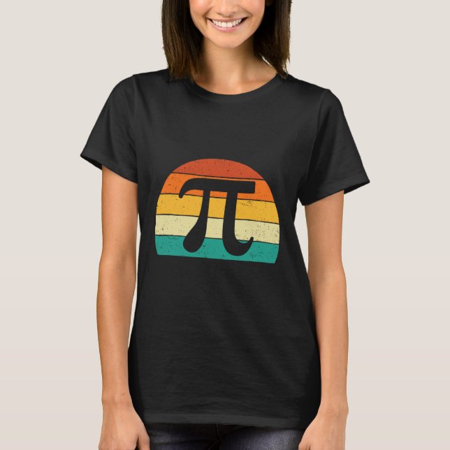 Retro Pi Symbol - Math Lover Science Pi Day  T-Shirt (Front)