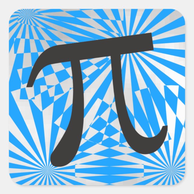 Retro Pi Symbol Stickers - Cool Pi Day Gift (Front)