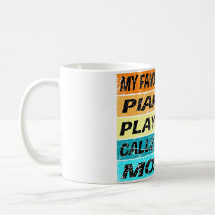 Retro Piano Shirt My Favourite Calls Me Mama Piano Coffee Mug