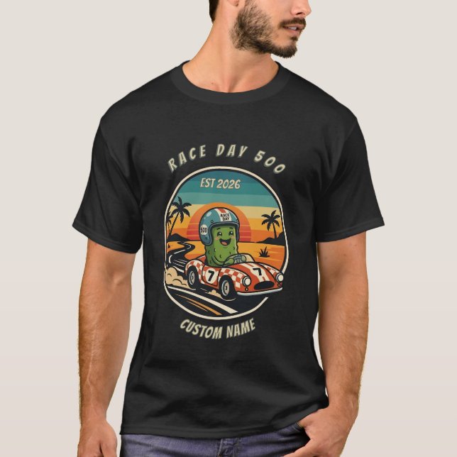 Retro Pickle Indy Racing Tee - Funny Race Day Gift (Front)