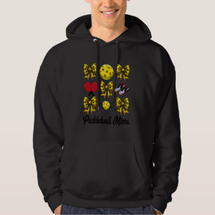 Retro Pickleball Mimi Bow Pickleball Mum Mothers D Hoodie