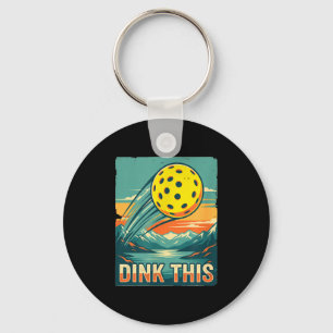 Retro pickleball shirt dink this funny playerRetro Key Ring