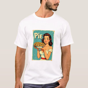 Retro Pie Lady – Vintage Baking Poster Illustratio T-Shirt