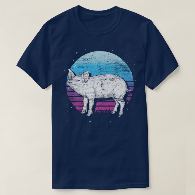 Retro Pig Premium5185  T-Shirt (Design Front)