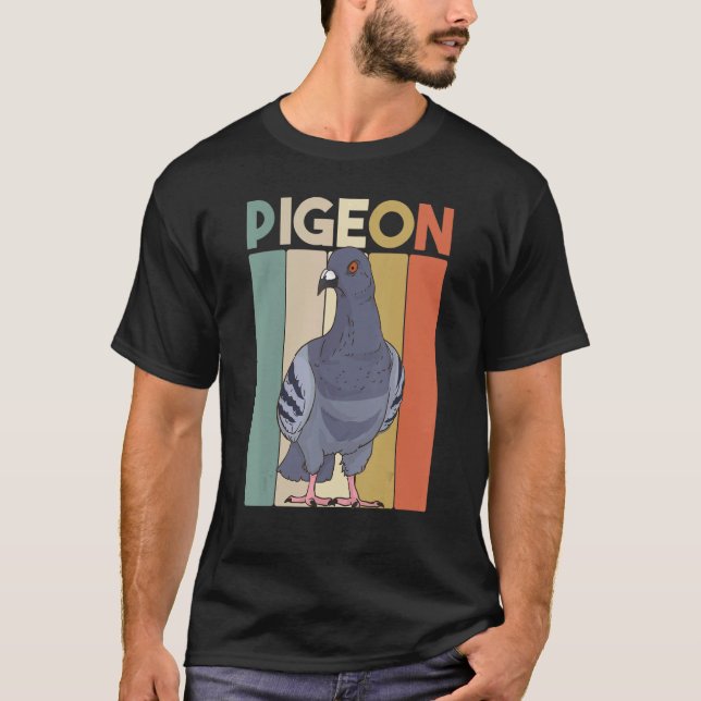 Retro Pigeon Breeder Animal Bird  Pigeon T-Shirt (Front)