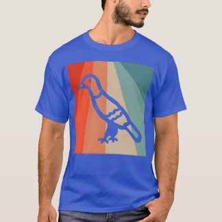 Retro Pigeon Design Bird Vintage Silhouette retro T-Shirt
