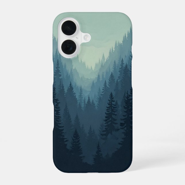Retro Pine Valley iPhone 16 Case (Back)
